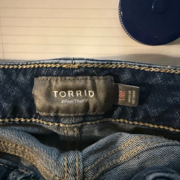 Torrid Blue Denim Jeans. Capri - Picture 2 of 3